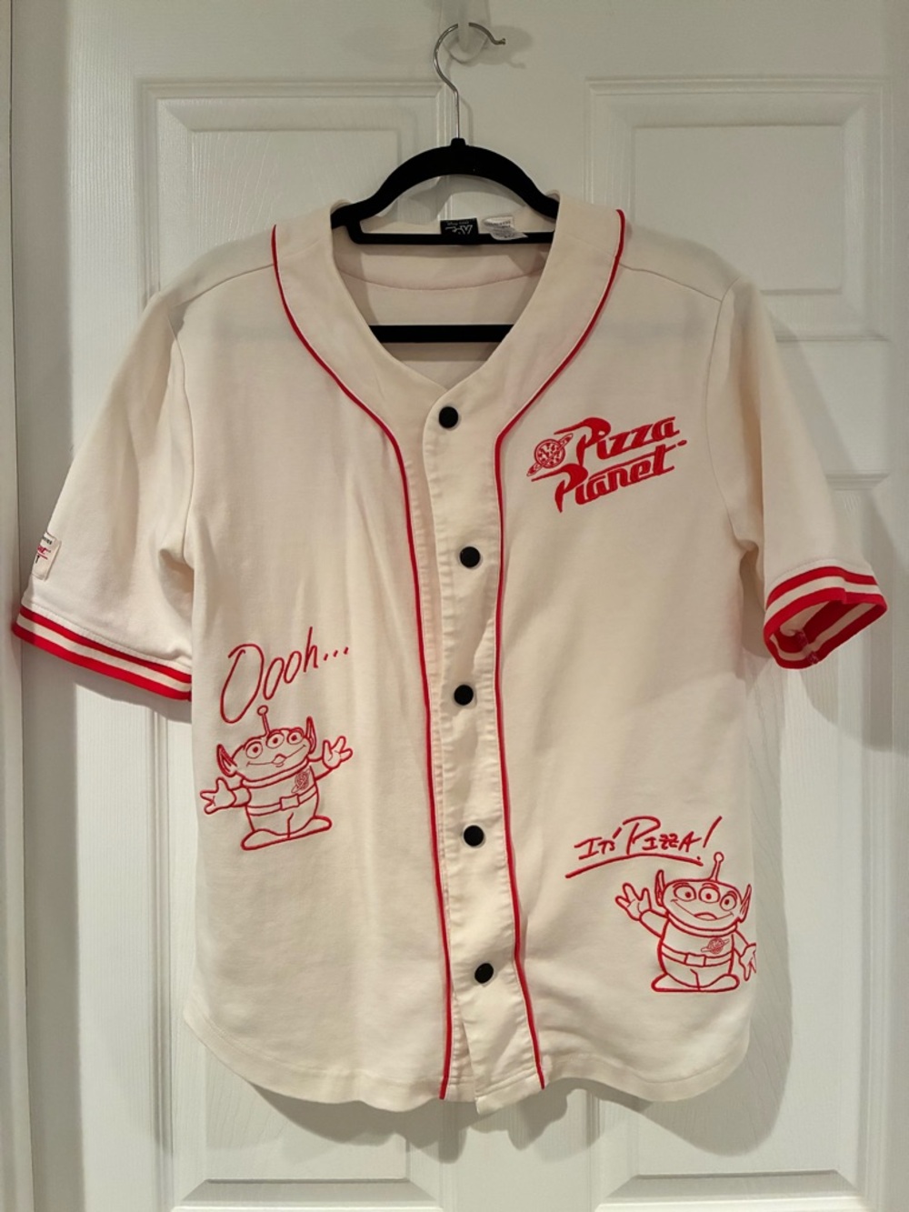 Disney Pixar Pizza Planet Toy Story Baseball Jersey